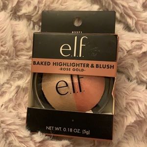 elf baked highlighter& blush rose gold